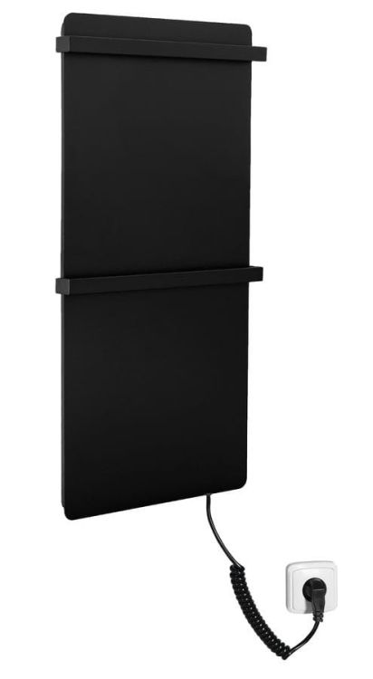 ELMIS Elektryczna suszarka na ręczniki 400x800mm, 100W, aluminium, antracyt