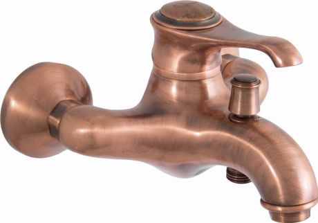 Przejdź do produktu Retro bateria wannowa ścienna ze słuchawką prysznicową kompletna miedziany Emmevi Tiffany 6001CRA