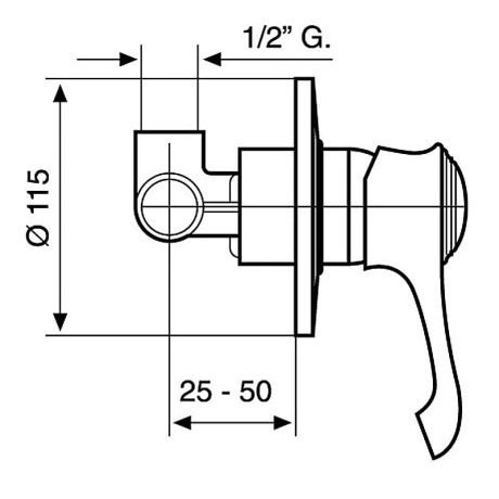 Przejdź do produktu Bateria prysznicowa podtynkowa 1-drożna złoty Emmevi Tiffany 6009OR