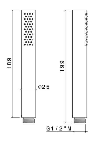 Słuchawka prysznicowa Vema Tiber Steel V17180 stal nierdzewna