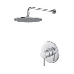 Zestaw natryskowy podtynkowy z okrągłą deszczownicą 20 cm i baterią podtynkową 2-drożna Vema Maira MAIDES20 chrom