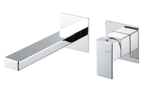 Bateria umywalkowa podtynkowa 2-otworowa z korkiem klik-klak Vema Lys V25050/K chrom