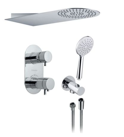 Przejdź do produktu RHAPSODY zestaw prysznicowy z baterią termostatyczną podtynkową, 2 wyjścia, chrom