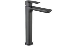 Bateria umywalkowa wysoka 29 cm z korkiem klik-klak Vema Slate V14021/K czarny mat