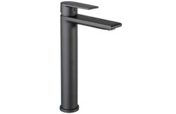 Bateria umywalkowa 28 cm wysoka bez korka Vema Timea V16021 czarny mat