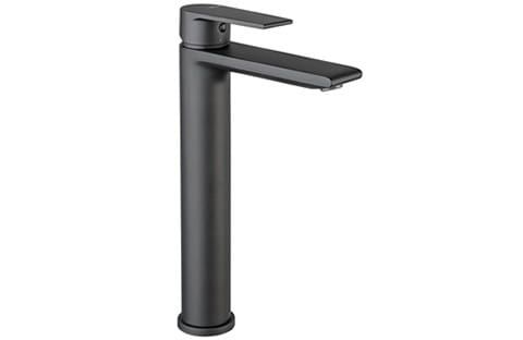 Bateria umywalkowa 28 cm wysoka bez korka Vema Timea V16021 czarny mat