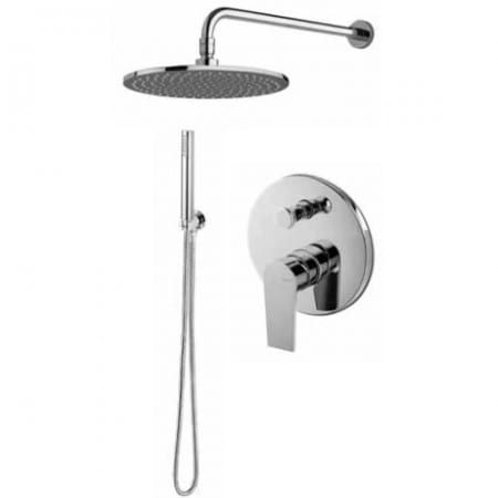 Przejdź do produktu Zestaw natryskowy podtynkowy z okrągłą deszczownicą 30 cm, słuchawką prysznicową i baterią podtynkową 2-drożna Vema Timea TIMZES30 chrom