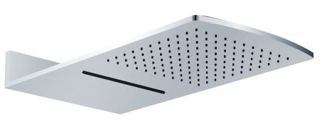 Przejdź do produktu Deszczownia ścienna z kaskadą, 600x320mm, chrom