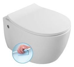 SENTIMENTI WC miska podwieszana, Rimless, 51x36 cm, biały