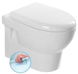 ABSOLUTE WC miska zawieszana, Rimless, 50x35 cm, biała
