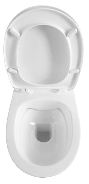 ABSOLUTE WC miska zawieszana, Rimless, 50x35 cm, biała