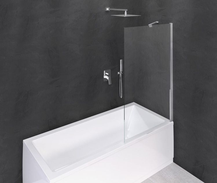 MODULAR SHOWER parawan wannowy 750x1500mm, szkło czyste