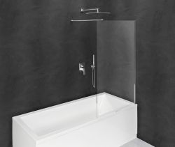 MODULAR SHOWER parawan wannowy 750x1500mm, szkło czyste