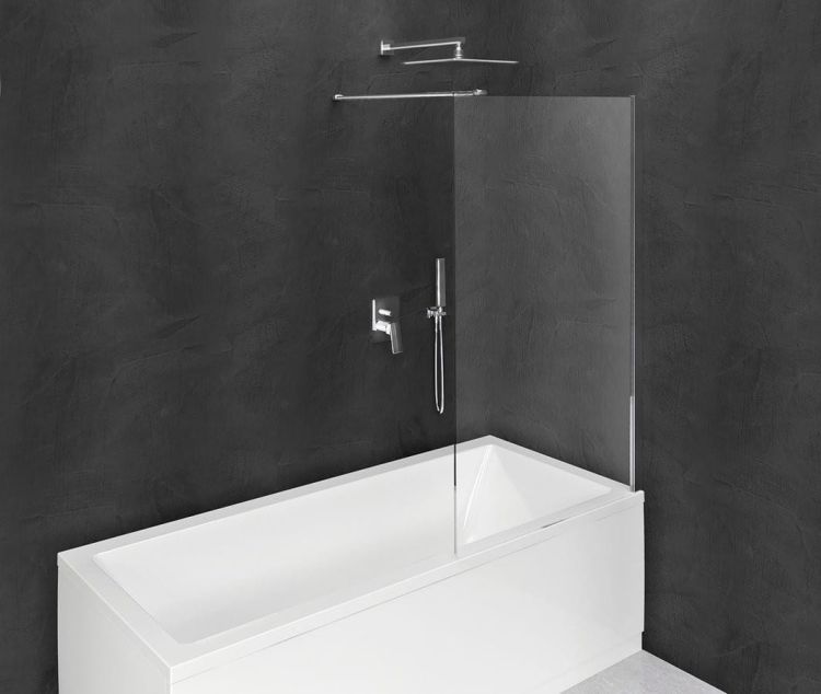 MODULAR SHOWER parawan wannowy 750x1500mm, szkło czyste