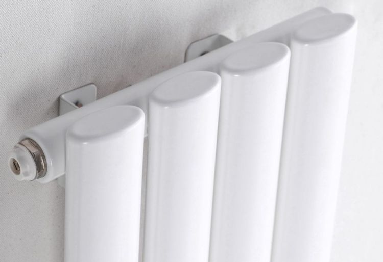 Grzejnik pionowy, rurowy Komex Rene pojedynczy pokojowo-dekoracyjny - biały