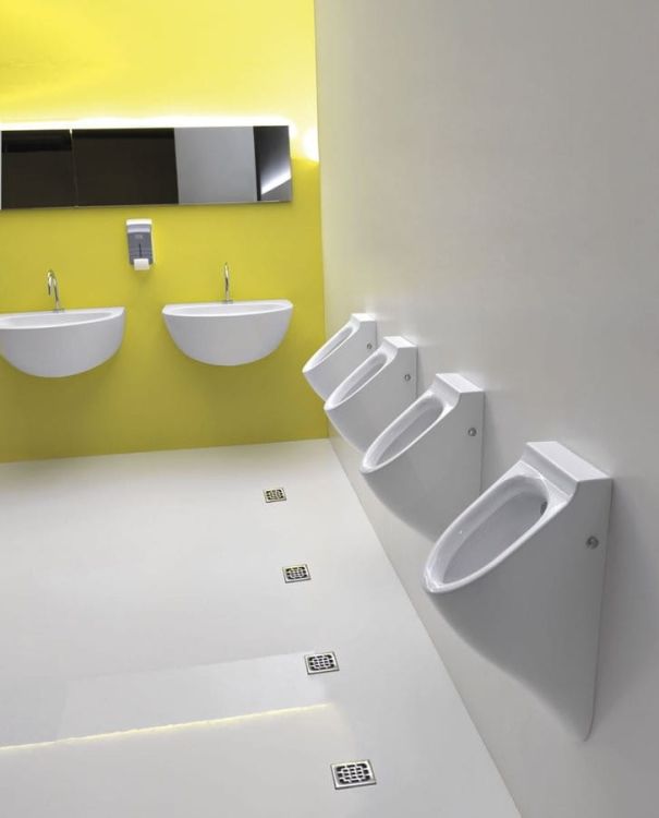 AQUATECH pisuar 21x53,5x30cm, włącznie z syfonem i zestawem mocującym