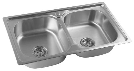 Przejdź do produktu Zlewozmywak ze stali nierdzewnej, podwójny 81x18x46cm