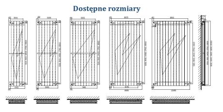 Przejdź do produktu Grzejnik podwójny 200x59,5 cm z osłoną szklaną Victoria Komex pokojowo-dekoracyjny