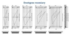 Grzejnik podwójny z osłoną szklaną Victoria Komex pokojowo-dekoracyjny