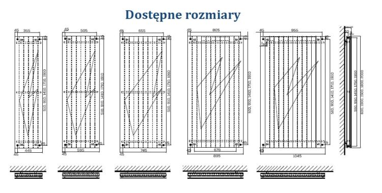 Grzejnik podwójny z osłoną szklaną Victoria Komex pokojowo-dekoracyjny