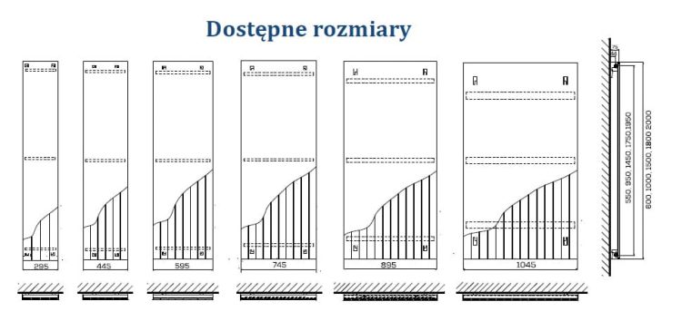 Grzejnik pionowy Victoria Komex z osłoną dekoracyjną pokojowo-dekoracyjny