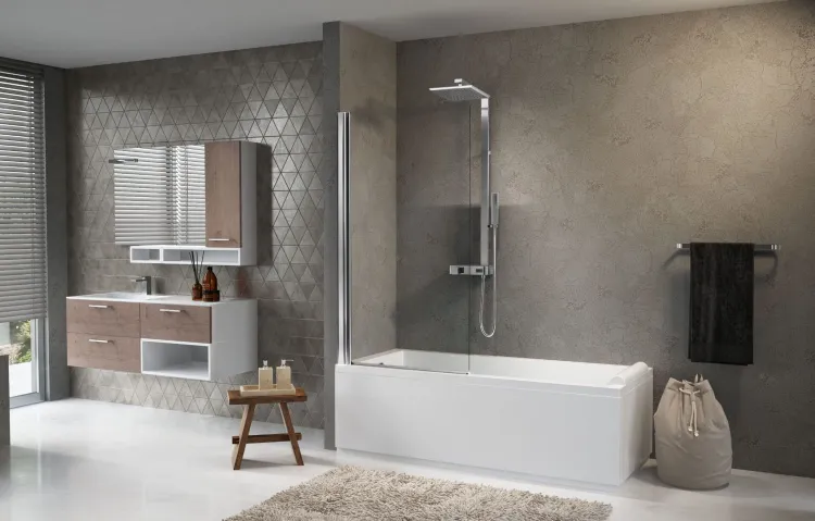 Parawan nawannowy 85x150 cm Novellini Aurora 1 chrom AURORAN185-1K