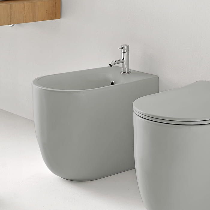 Bidet stojący 35x55 cm szary mat Kerasan Nolita 532059