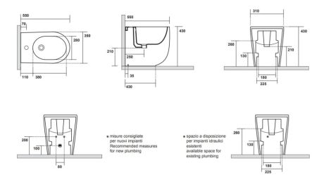 Przejdź do produktu Bidet stojący 35x55 cm jasny brąz Kersan Nolita 532081