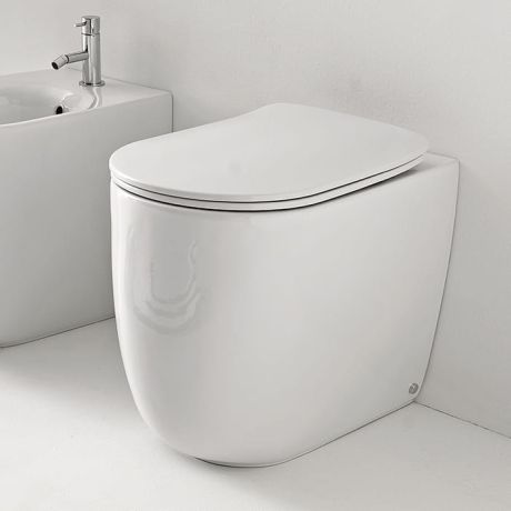 Przejdź do produktu Miska WC stojąca 35x55 cm Kerasan Nolita 531801 biały połysk