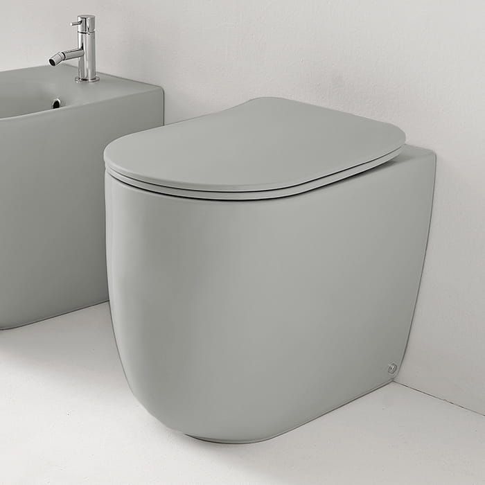 Miska WC stojąca 35x55 cm szary mat Kerasan Nolita 531859