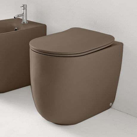 Przejdź do produktu Miska WC stojąca 35x55 cm brąz mat Kerasan Nolita 531888 bruno matt