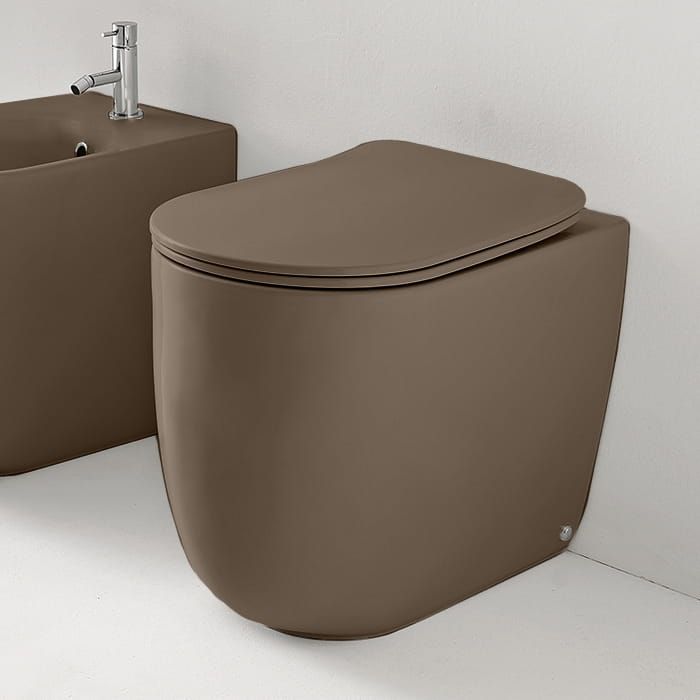 Miska WC stojąca 35x55 cm brąz mat Kerasan Nolita 531888