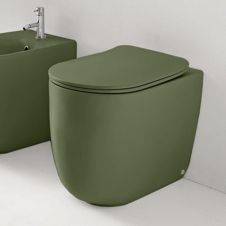 Przejdź do produktu Miska WC stojąca 35x55 cm zielony Kerasan Nolita 531811