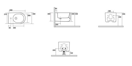 Przejdź do produktu Bidet wiszący 35x55 cm brąz mat Kerasan Nolita 532588