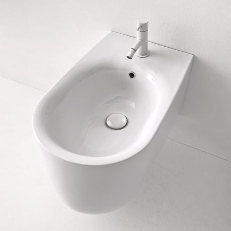 Przejdź do produktu Bidet wiszący 35x55 cm Kerasan Nolita 532501 biały połysk