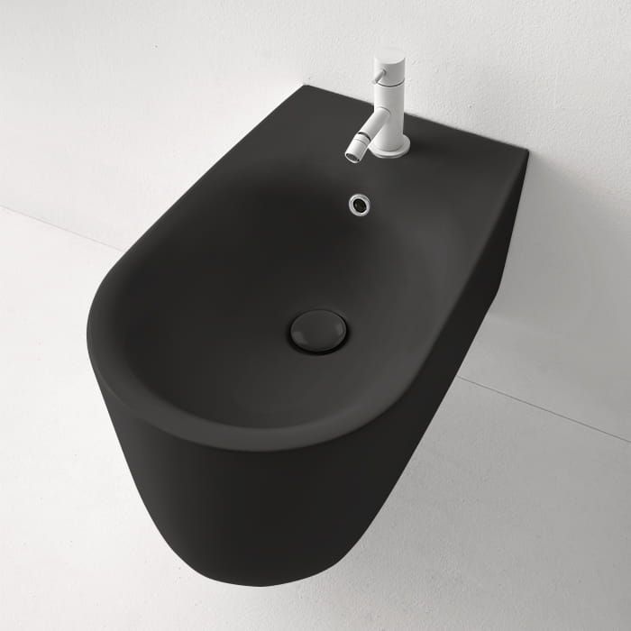 Bidet wiszący 35x55 cm czarny mat Kerasan Nolita 532531