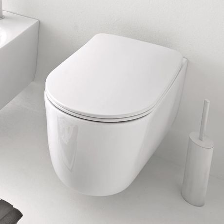 Przejdź do produktu Miska WC wisząca 35x55 cm Kerasan Nolita 531401 biały połysk