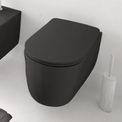 Miska WC wisząca 35x55 cm czarny mat Kerasan Nolita 531431
