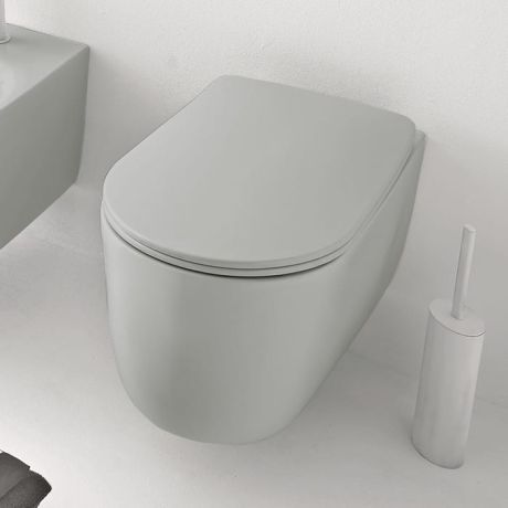 Przejdź do produktu Miska WC wisząca 35x55 cm szary mat Kerasan Nolita 531459