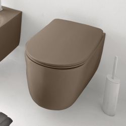 Miska WC wisząca 35x55 cm brąz mat Kerasan Nolita 531488