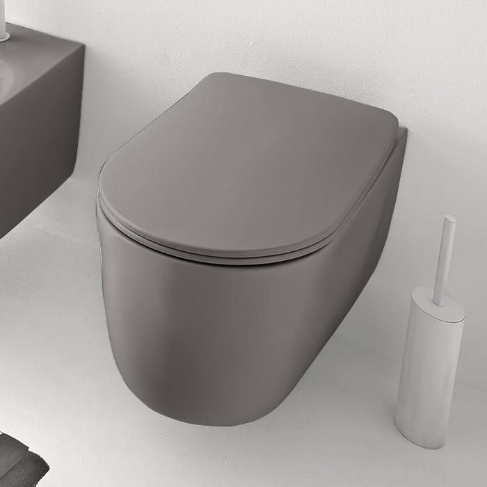 Miska WC wisząca 35x55 cm ciemny szary mat Kerasan Nolita 531489