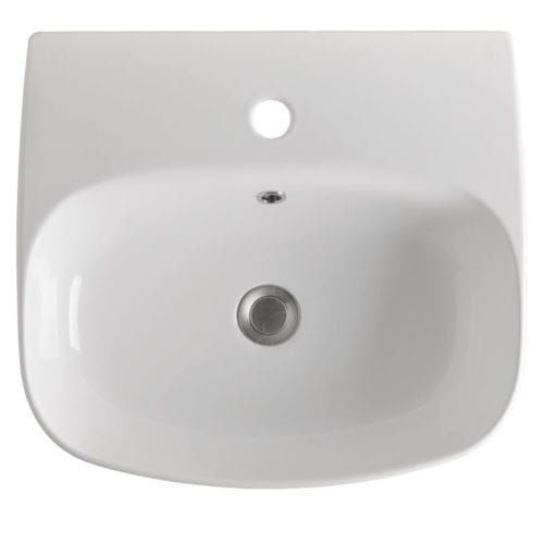 Umywalka ceramiczna nablatowa 50x45 cm Kerasan Nolita 534001 biały połysk