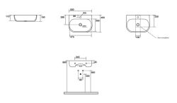 Umywalka ceramiczna nablatowa 50x45 cm Kerasan Nolita 5340