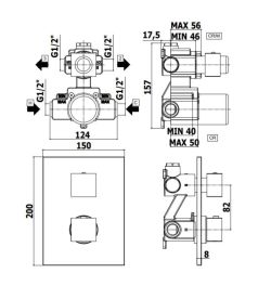 rysunek techniczny bateria termostatyczna podtynkowa Level 2 funkcyjna.JPG