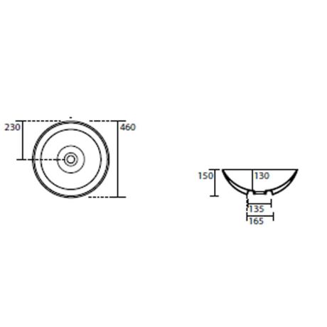 Przejdź do produktu Umywalka ceramiczna nablatowa okrągła 46 cm Kerasan Nolita 430301 biały połysk