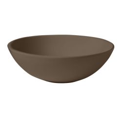 Umywalka ceramiczna nablatowa okrągła 46 cm brąz mat Kerasan Nolita 430388