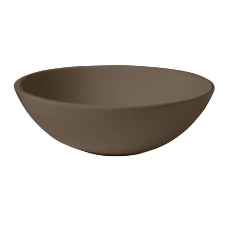 Przejdź do produktu Umywalka ceramiczna nablatowa okrągła 46 cm brąz mat Kerasan Nolita 430388