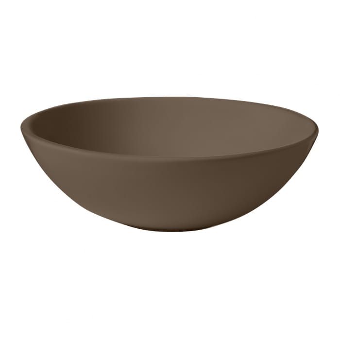 Umywalka ceramiczna nablatowa okrągła 46 cm brąz mat Kerasan Nolita 430388