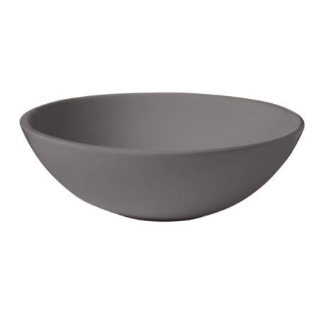 Przejdź do produktu Umywalka ceramiczna nablatowa okrągła 46 cm ciemny szary mat Kerasan Nolita 430389
