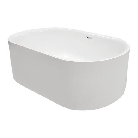 Przejdź do produktu Wanna wolnostojąca owalna 145x58x78 cm z korkiem klik-klak Kerasan Nolita 535001 biały połysk